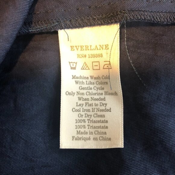 Everlane Japanese GoWeave Light Drawstring Dress Navy Blue - Picture 5 of 5